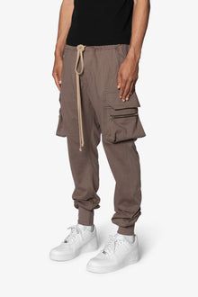 Jersey Cargo Pocket Sweatpants | Tan
