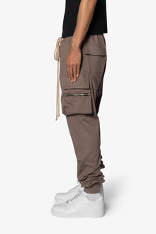 Jersey Cargo Pocket Sweatpants | Tan