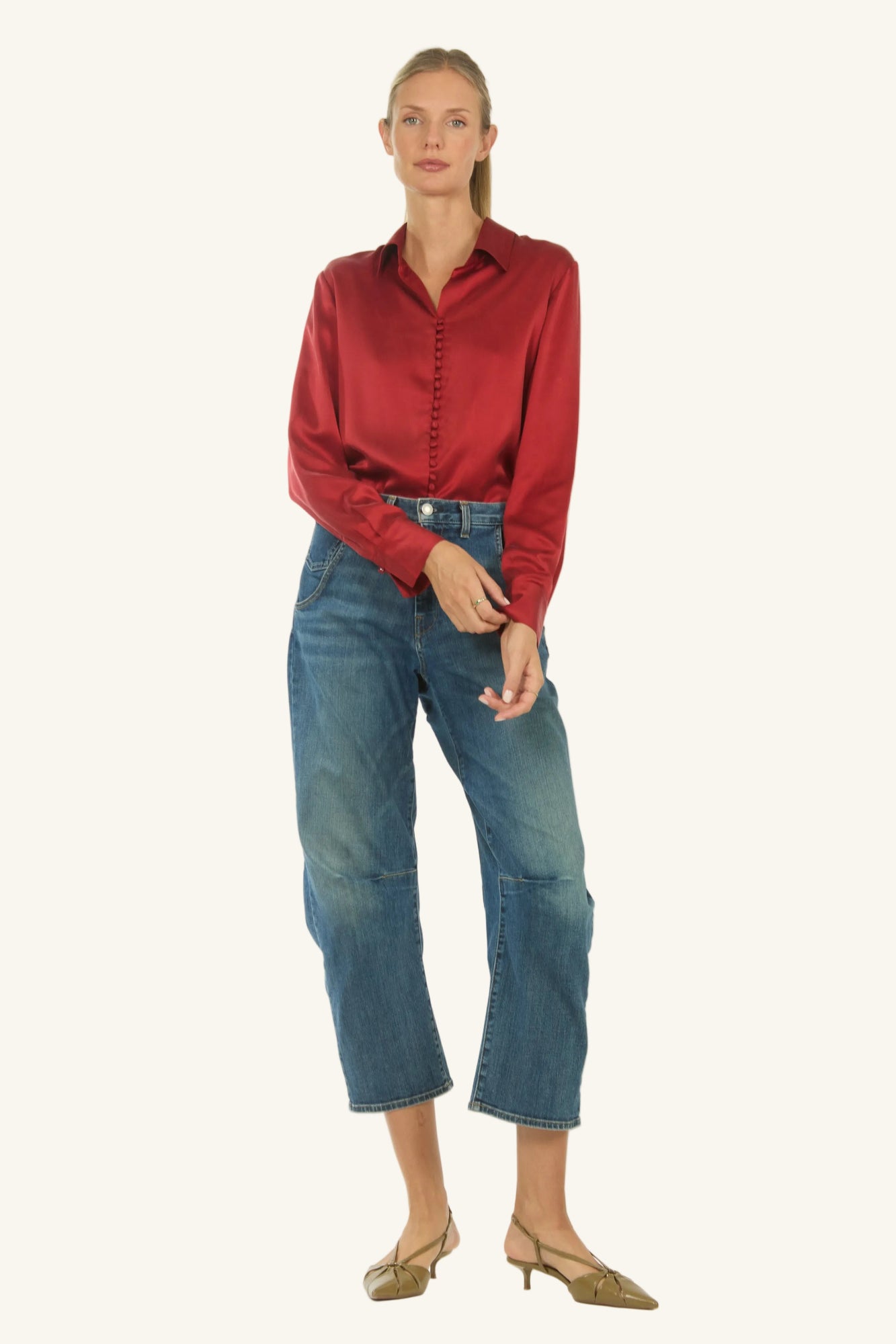 Joanne Blouse | Orange Red