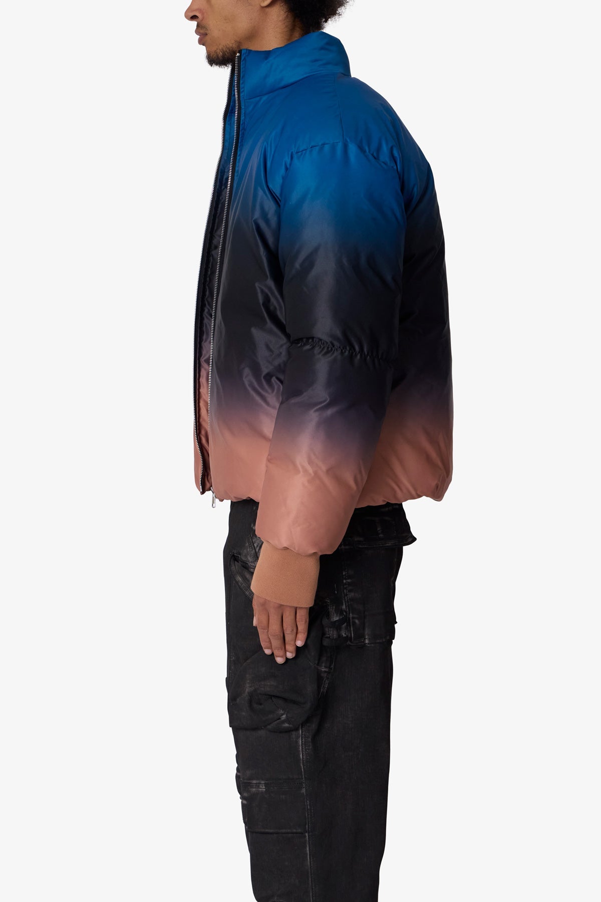 Jupiter Ombre Puffer Jacket | Blue x Pink
