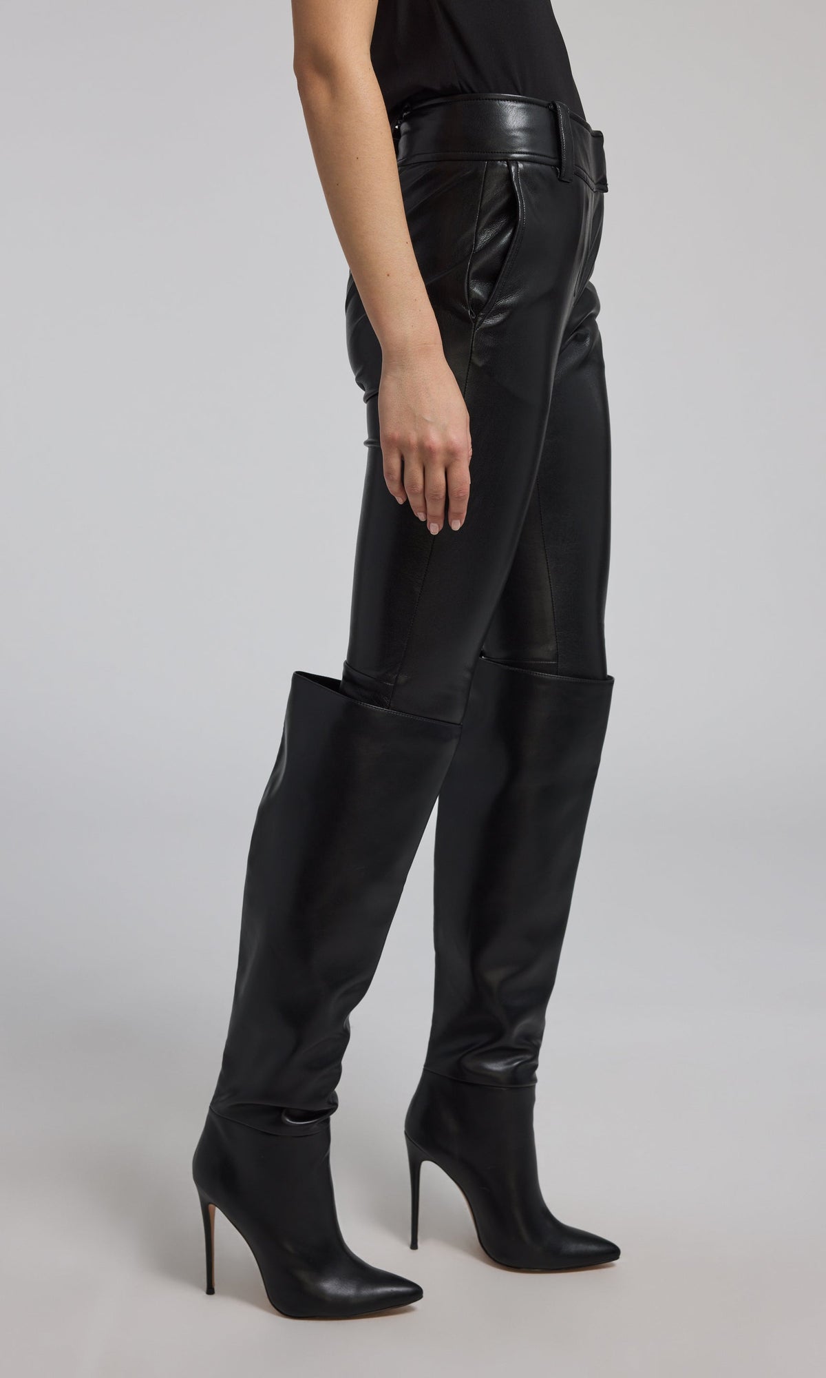 Alexandra Vegan Leather Pants | Black