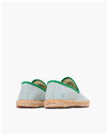 The Smoking Slipper - Contrast Piping - Mint / Green - Kids' - Kids' Espadrilles - Mint / Green - Soludos - 