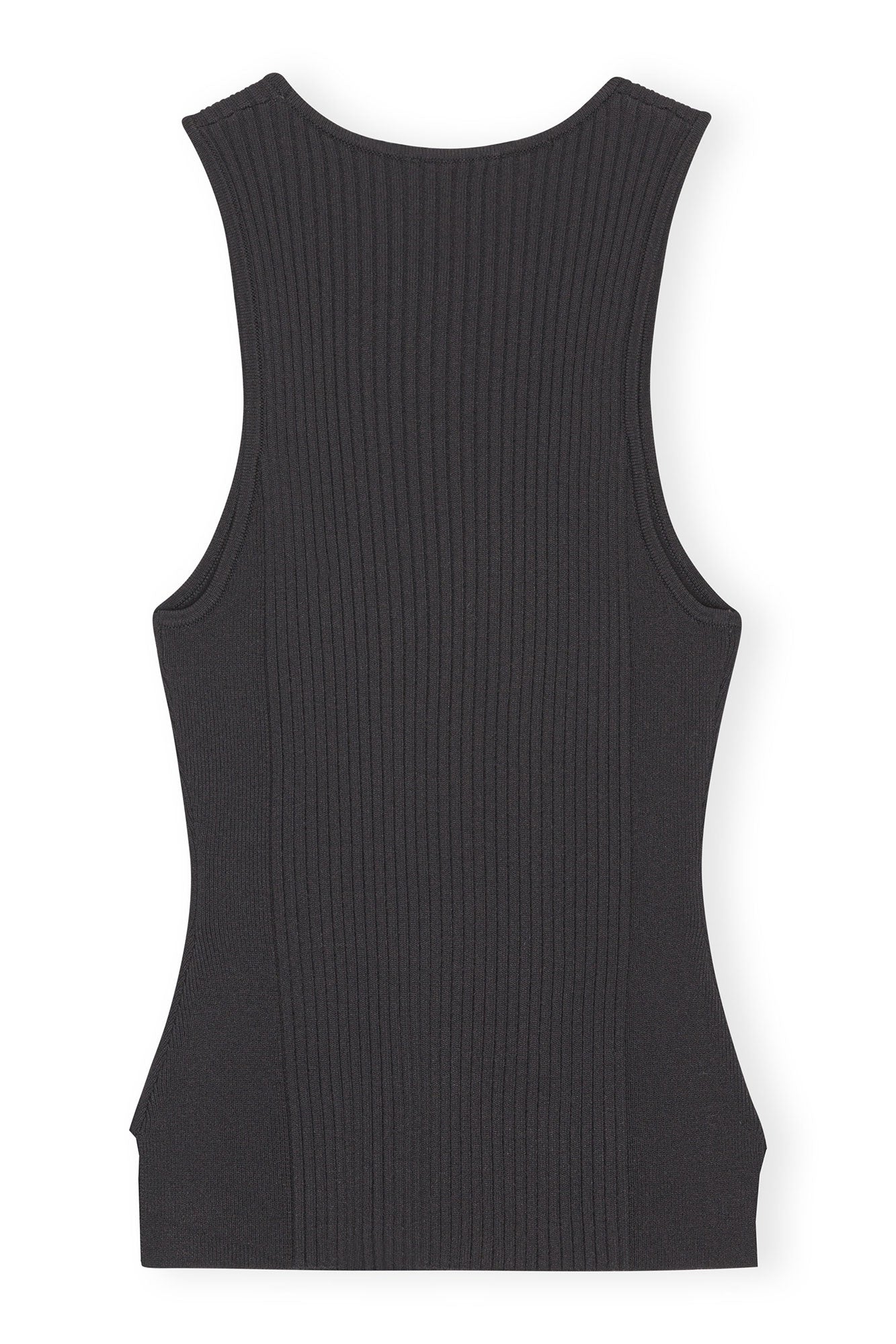 Melange Sleeveless Top | Black