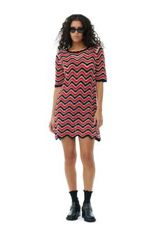 Cotton Crochet Mini Dress | Racing Red