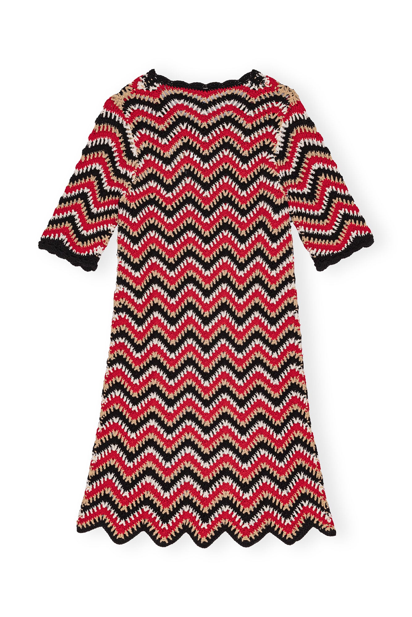 Cotton Crochet Mini Dress | Racing Red