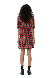 Cotton Crochet Mini Dress | Racing Red