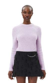 Brushed Alpaca O-Neck | Lavender Blue