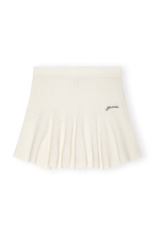 Cashmere Mix Mini Skirt | Egret
