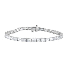 12.00 CT Emerald Natural Diamond | Tennis Bracelet - I | 14K White Gold | J-K Color | VS Clarity