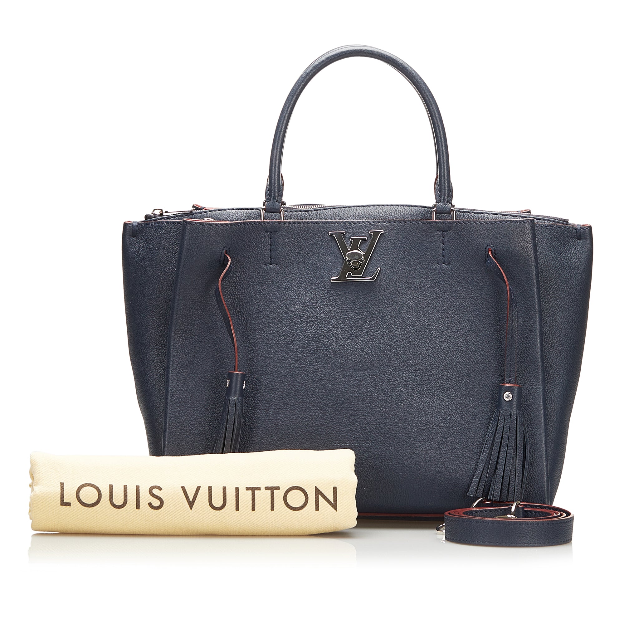 Louis Vuitton Pre-Owned Leather Lockmeto | Women | Blue x Navy