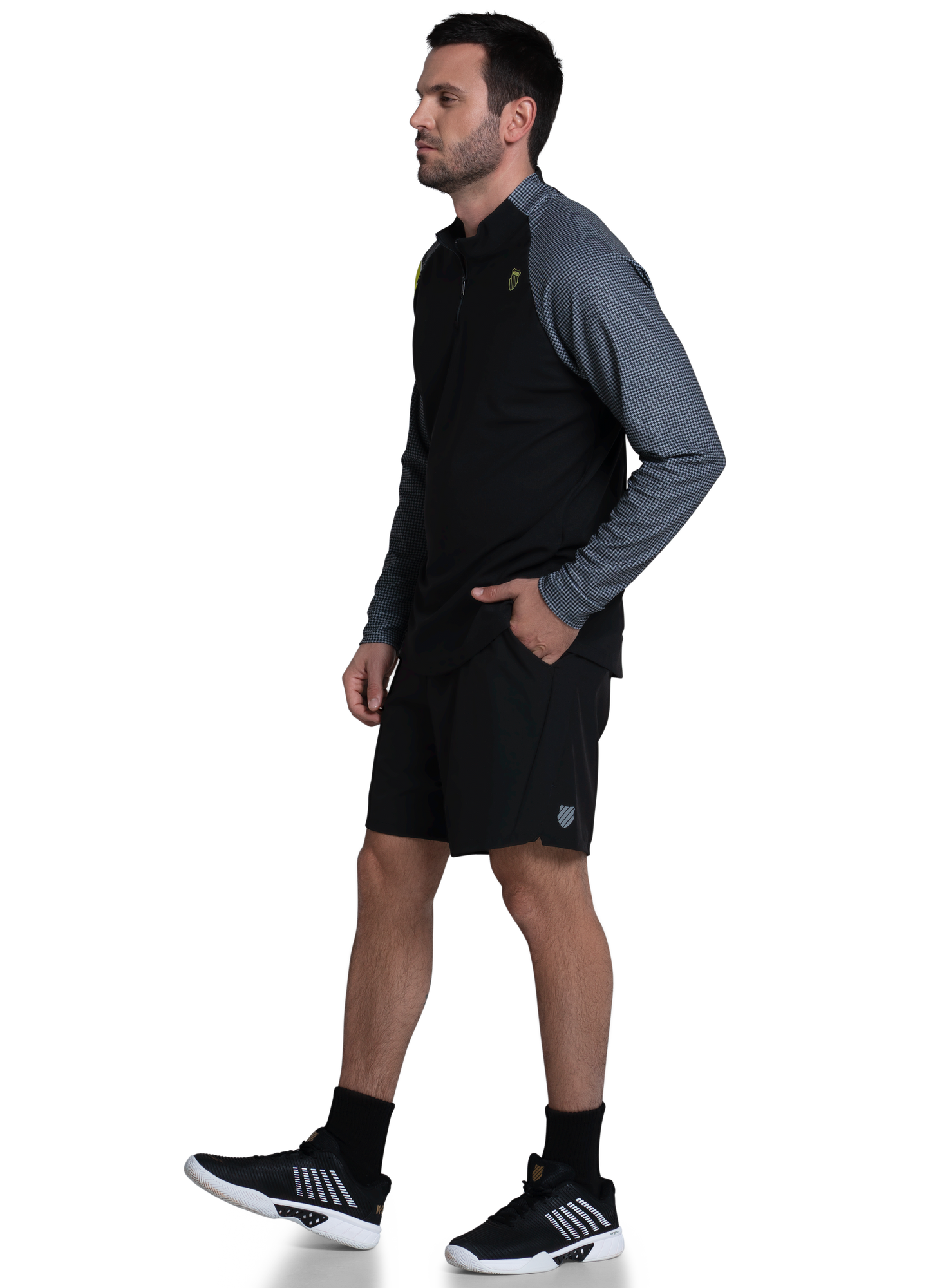 K-swiss | Men | Striker 1/4 Zip L/S | Black