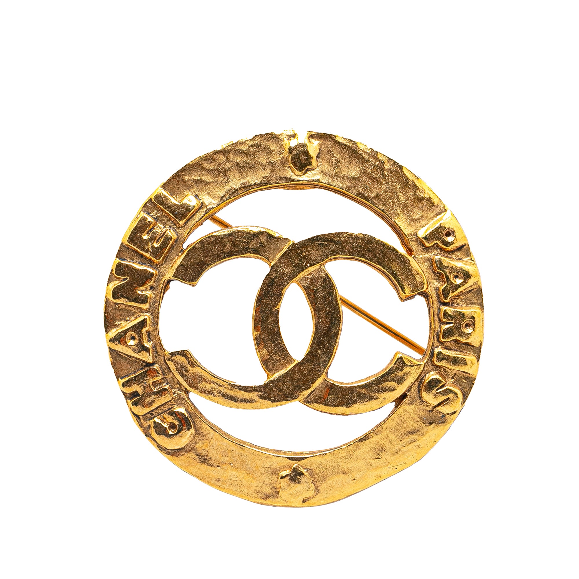 Chanel Pre-Owned Gold Plated CC Round Brooch | Women | Gold (V1)