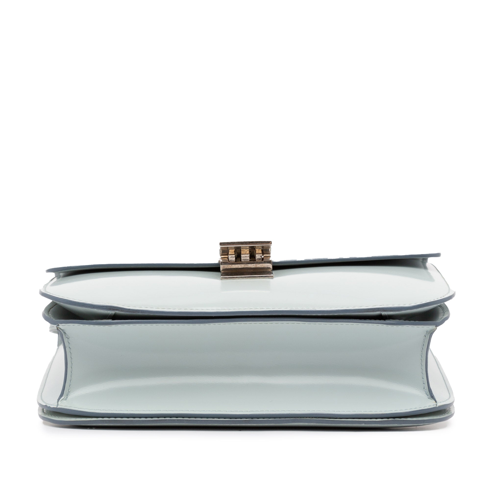 Celine | Pre-Owned Teen Calfskin Classic Box | Gray/Light Gray