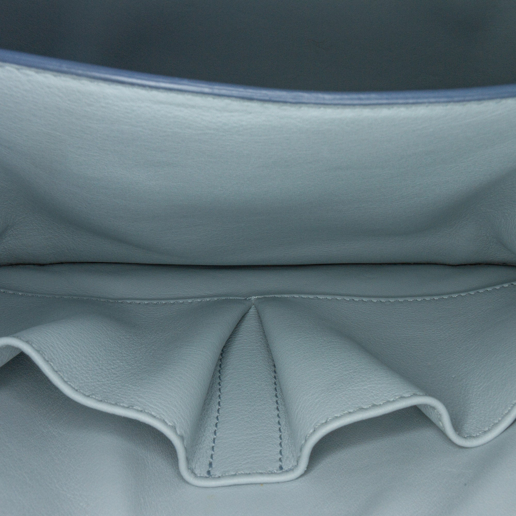 Celine | Pre-Owned Teen Calfskin Classic Box | Gray/Light Gray