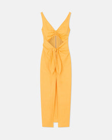 Womens | Kubra Ruched-Front Dress | Orange Pf23