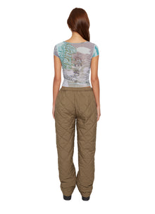 Womens | Cap Sleeve V-Neck Top | Mint Lavender