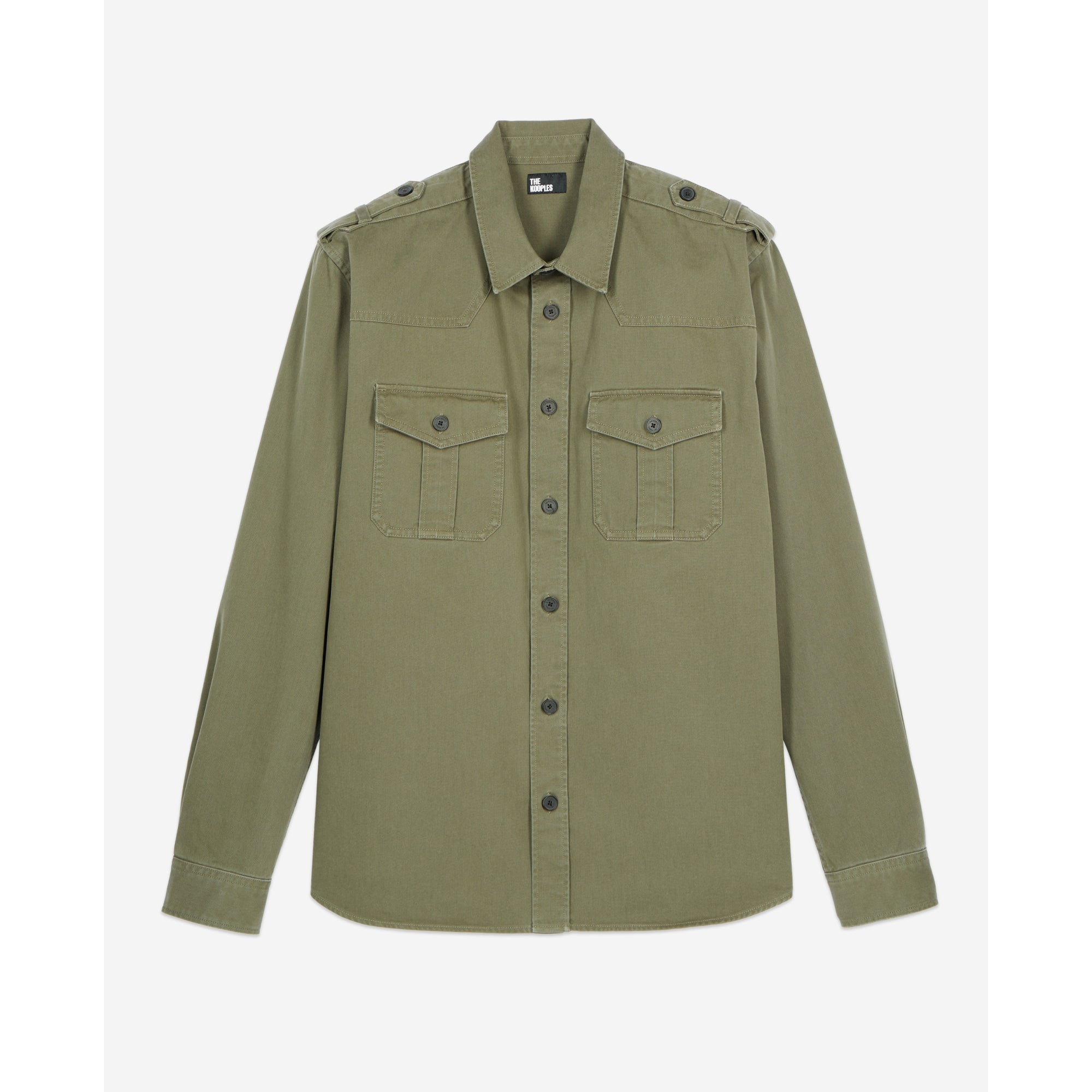 Khaki Officer Style Shirt | Men | Olive Night