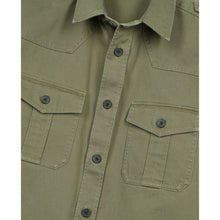 Khaki Officer Style Shirt | Men | Olive Night