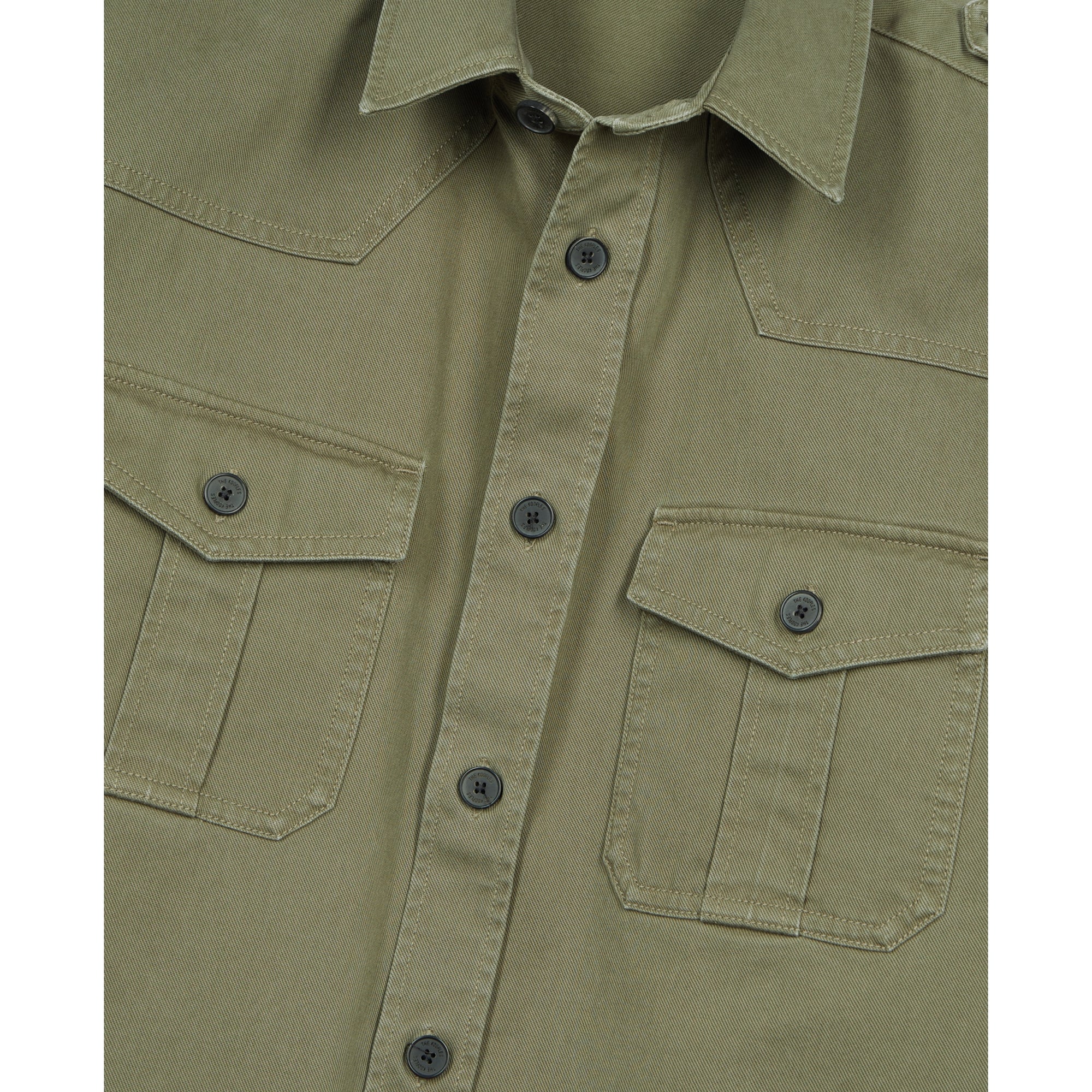 Khaki Officer Style Shirt | Men | Olive Night