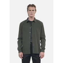 Khaki Poplin Shirt | Men | Dark Green