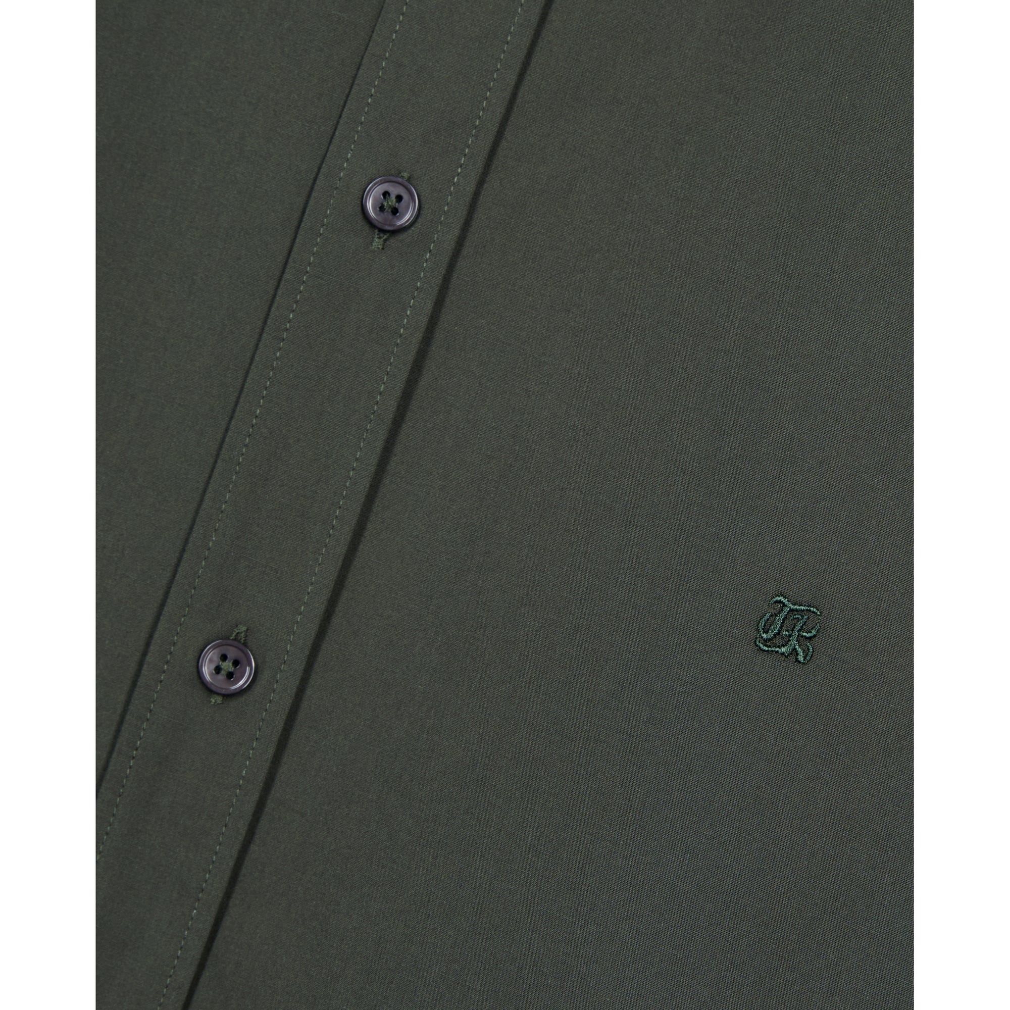 Khaki Poplin Shirt | Men | Dark Green