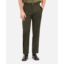 Wool Blend Wide-Leg Trousers | Men | Khaki