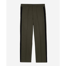 Wool Blend Wide-Leg Trousers | Men | Khaki