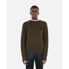 Khaki Wool Sweater | Men | Olive Night