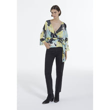 Kimono Flowing Top With Floral Print | Women | Green