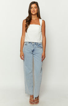 Kira Tie Back Top | White