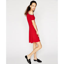 Knit Dress With Jewels | Women | Red