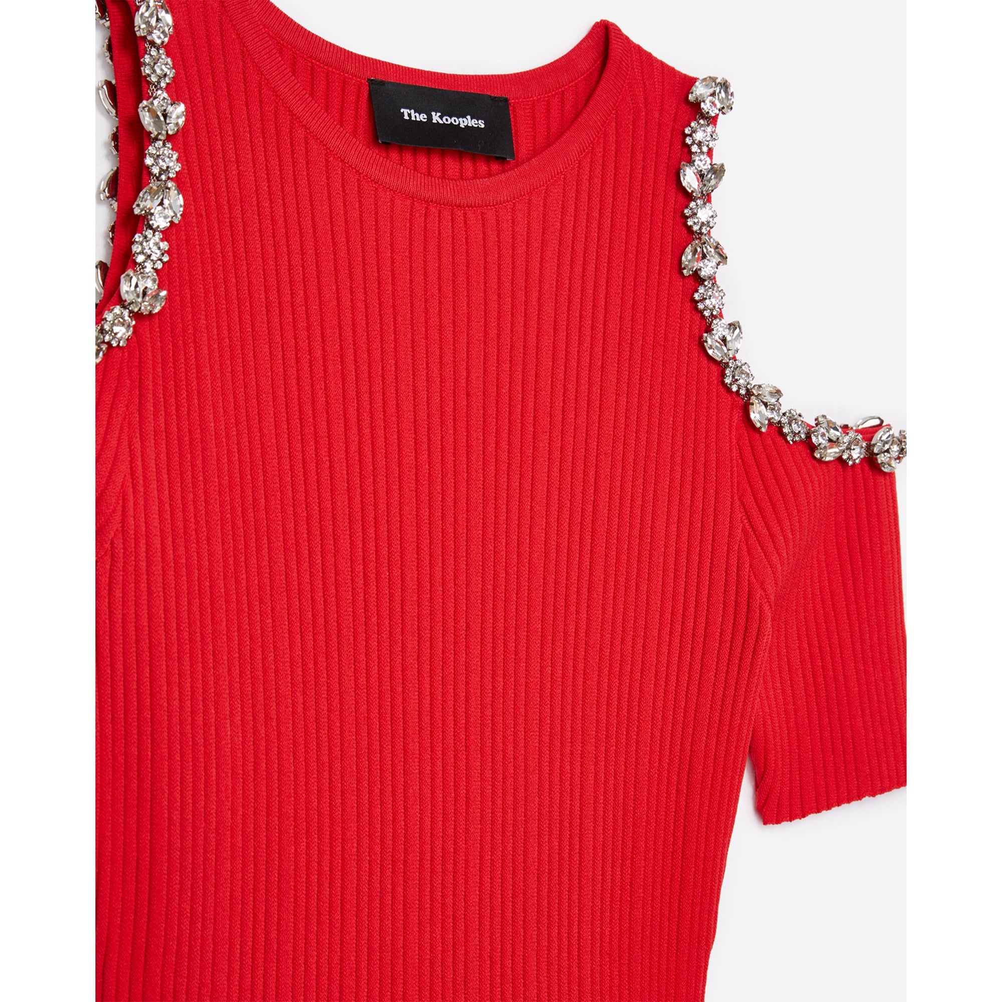 Knit Dress With Jewels | Women | Red