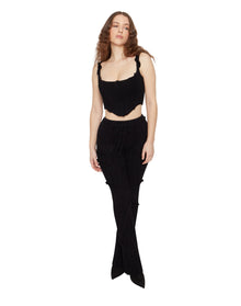 Knit Seamed Corset | Black
