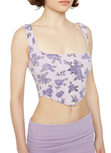 Womens | Knitted Corset | Lavender Floral