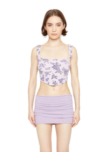 Womens | Knitted Corset | Lavender Floral