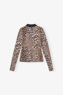 Knitted Polo Shirt | Leopard