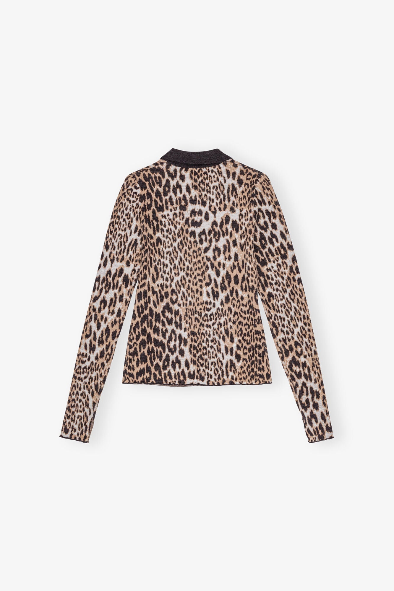 Knitted Polo Shirt | Leopard