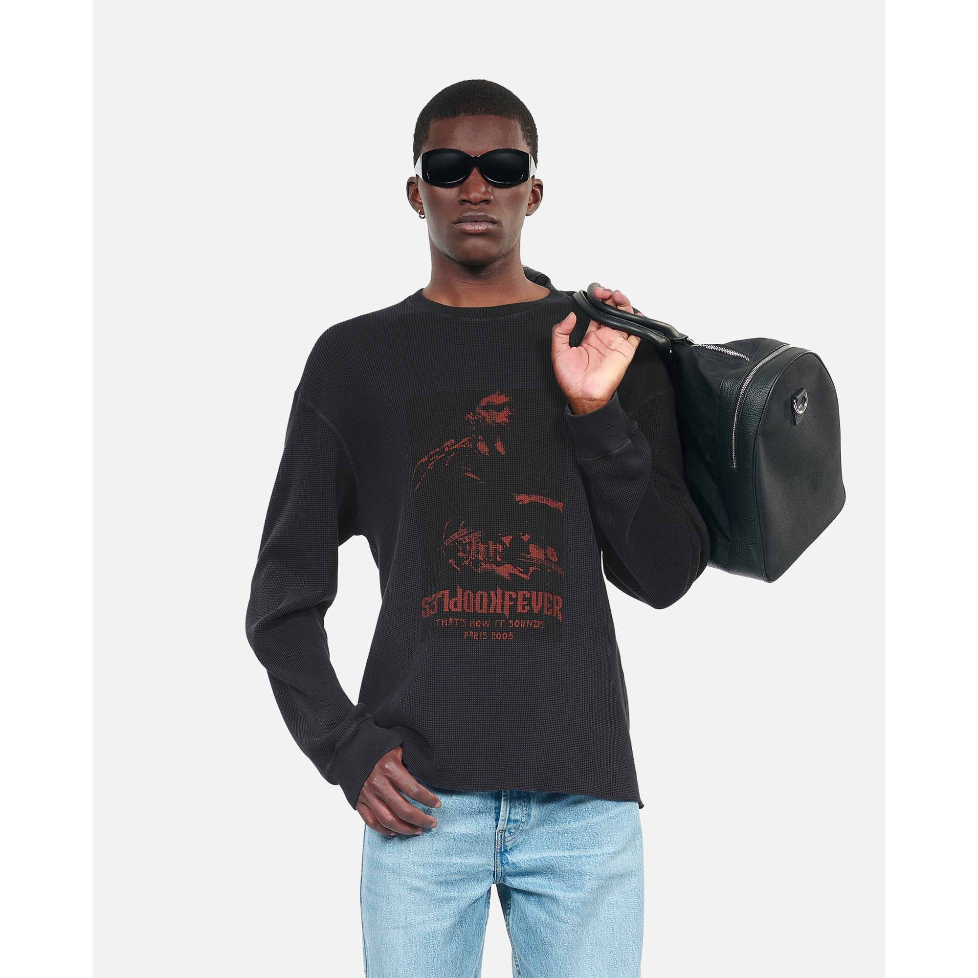 Kooples Fever Serigraphy Sweatshirt | Men | Black Washed