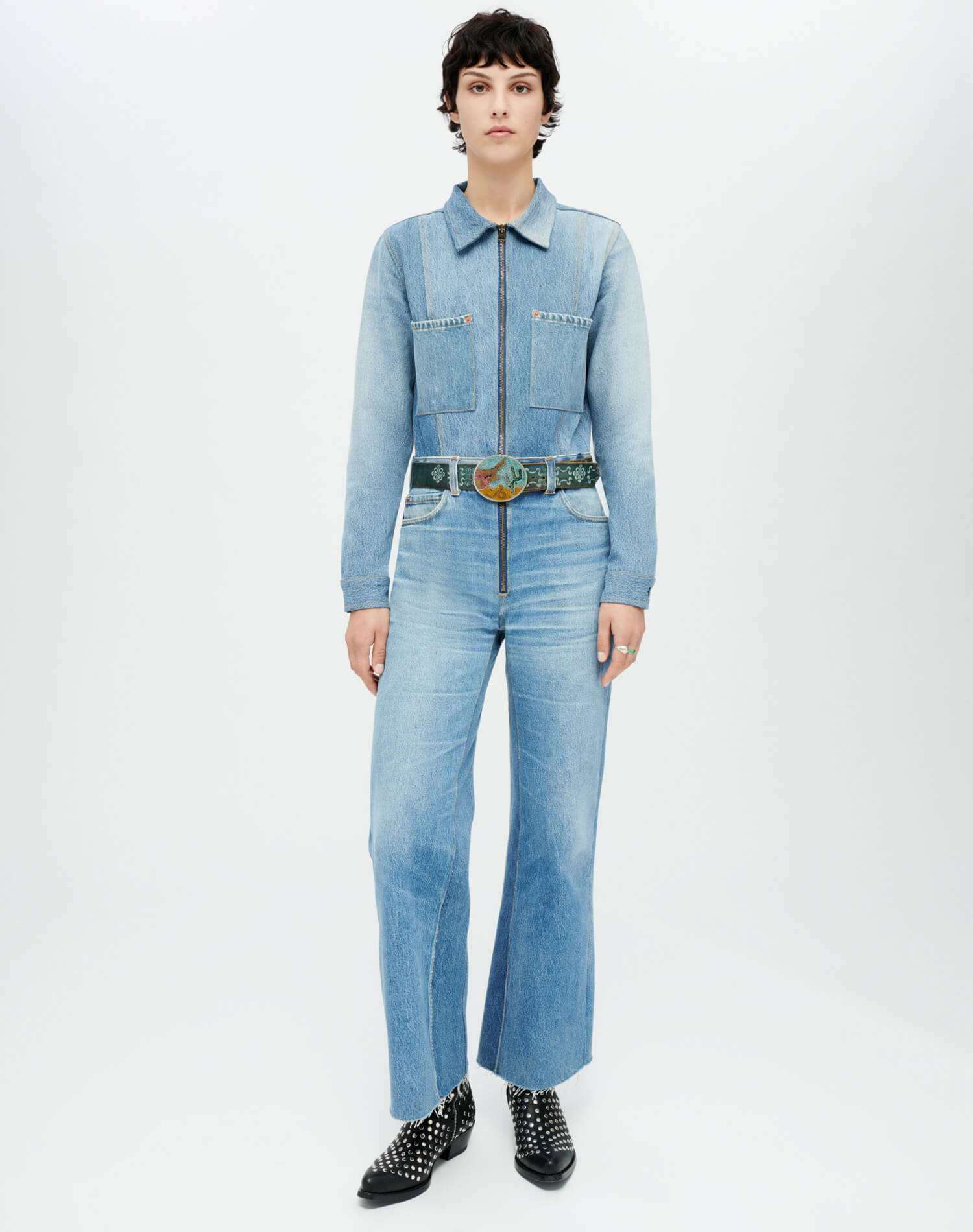 Womens | Wide Leg Jumpsuit | Indigo