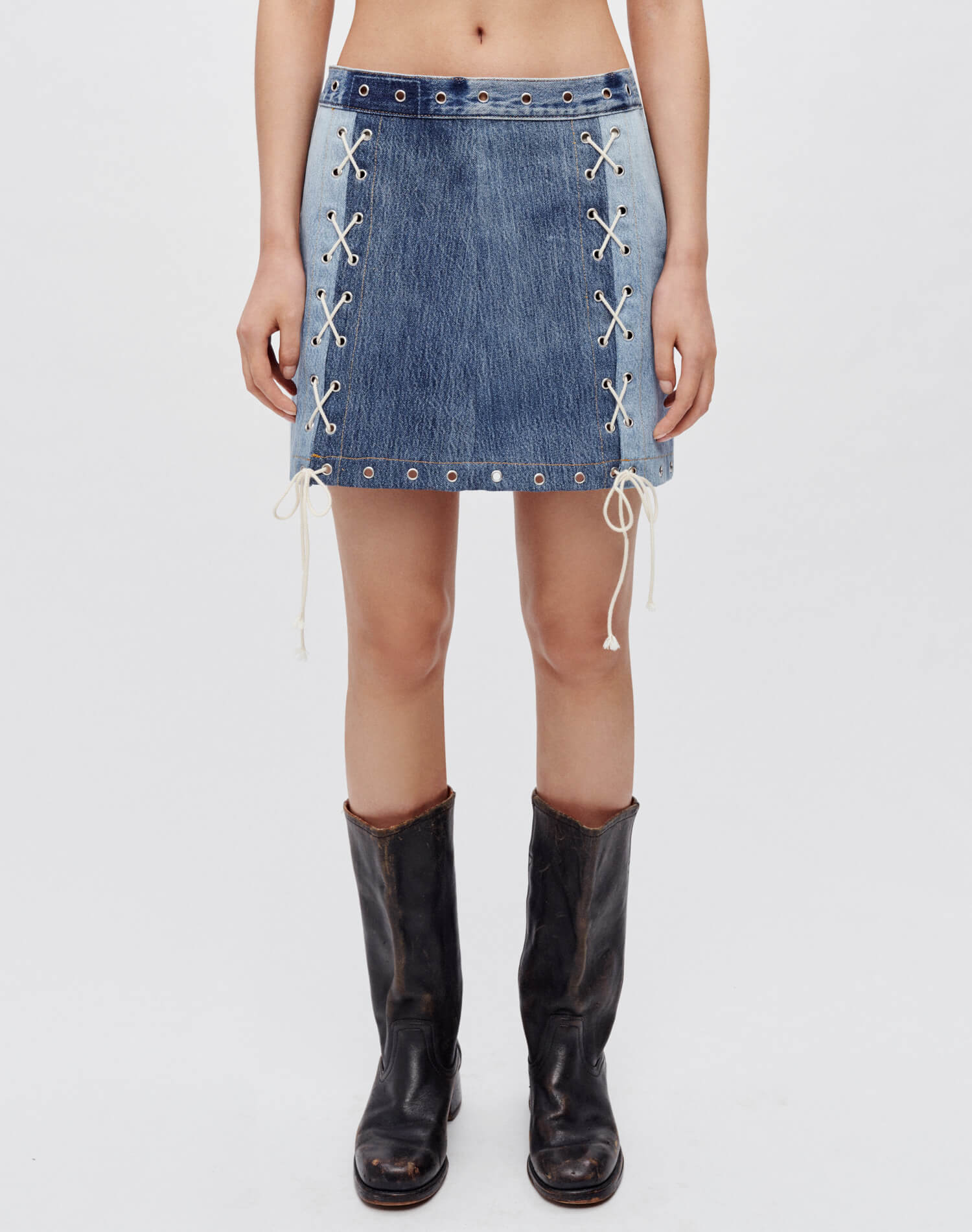 Womens | Denim Laced Midi | Indigo