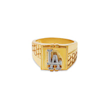 La Dodgers Ornate Signet Ring | 18KT Gold Vermeil & Sterling Silver