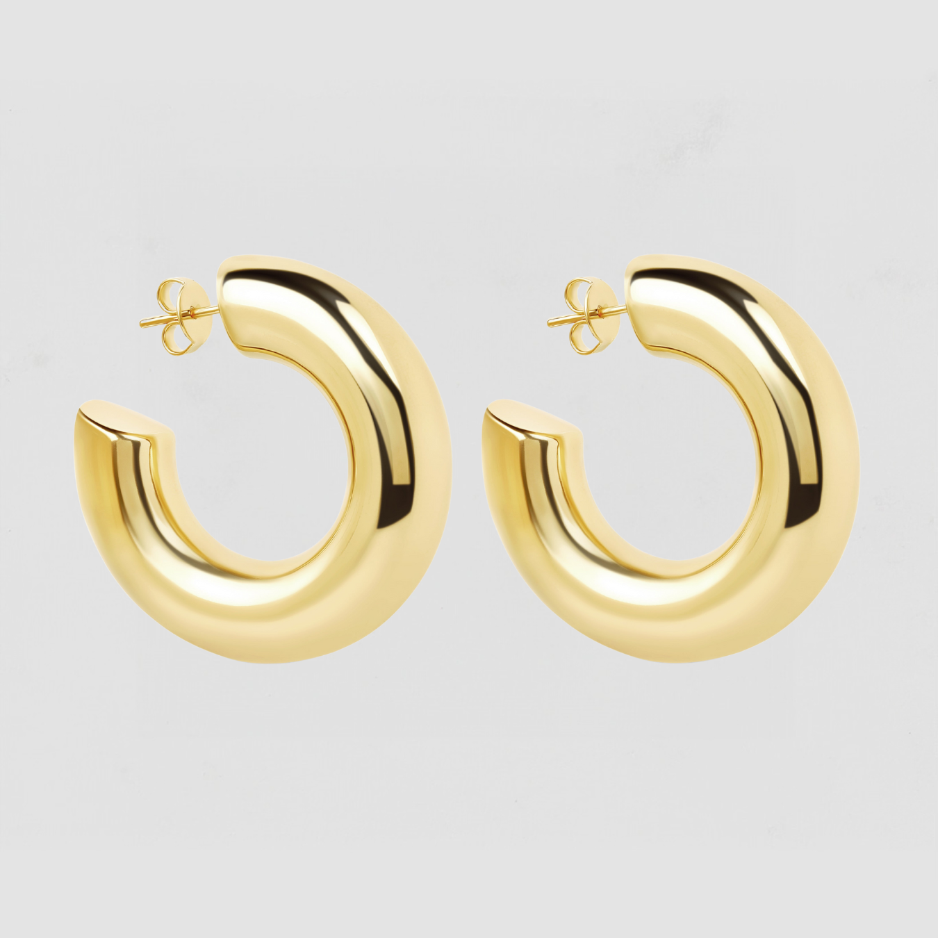 The Large Gold Hailey Hoops | Gold Vermeil