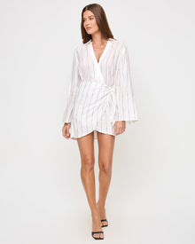 Las Palmas Dress | Fine Line Stripe