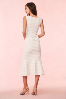 Leigh Pointelle Knit Midi Dress | Ivory