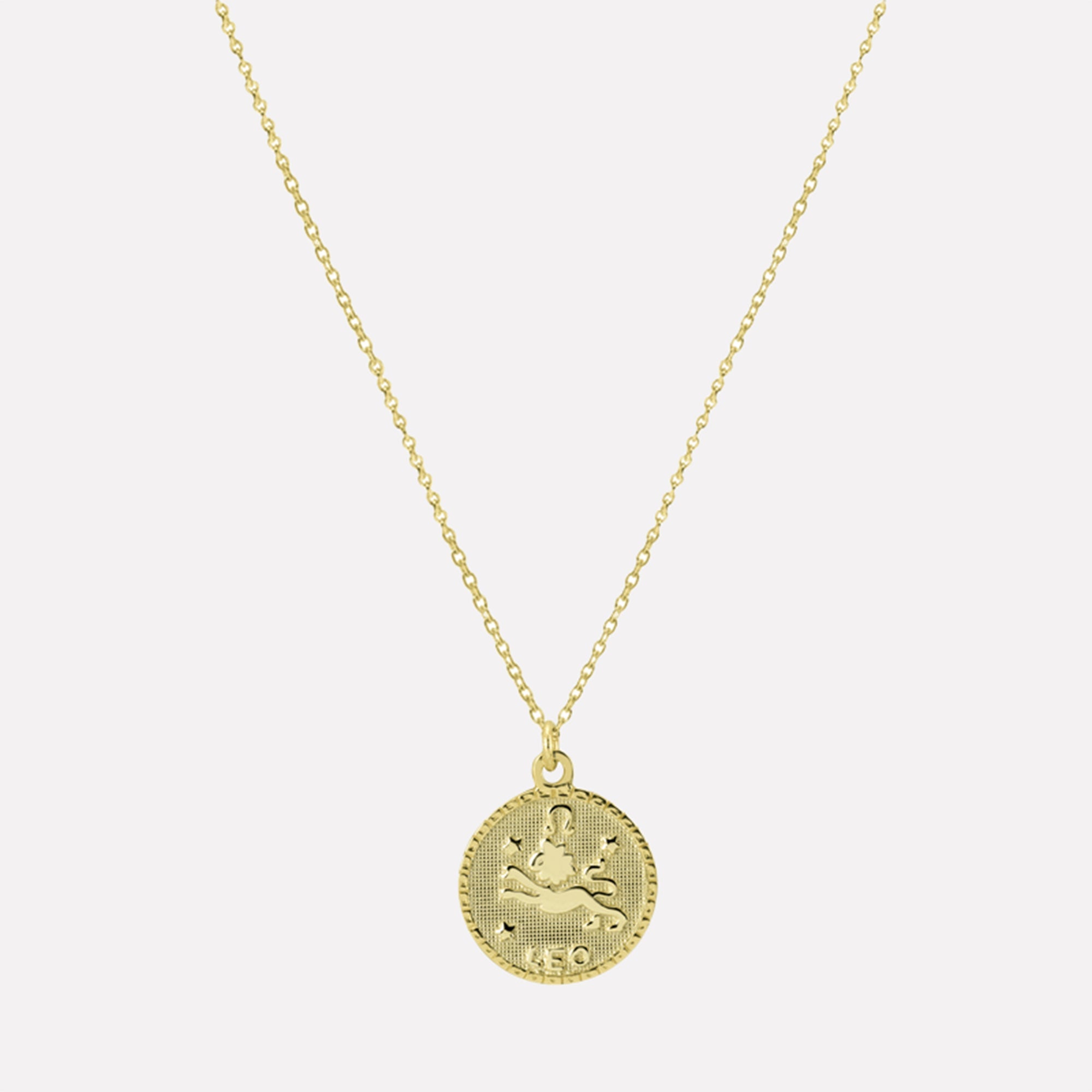 The Zodiac Medal Necklace Leo | Gold Vermeil