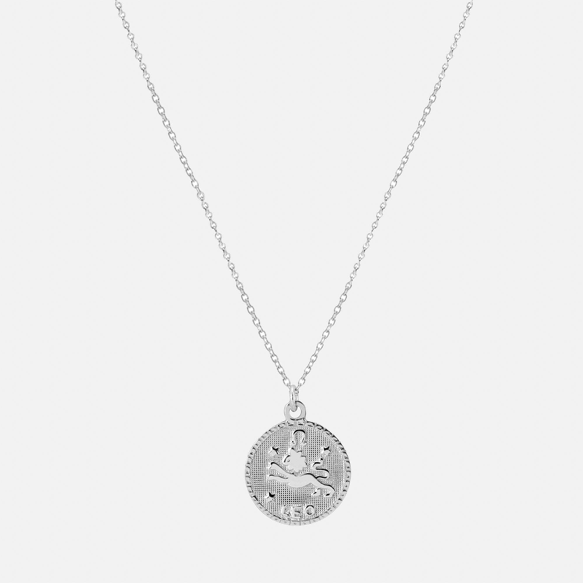 The Zodiac Medal Necklace Leo | Sterling Silver