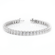 7.00 CT Round Lab-Grown Diamond | Bracelet | 14K White Gold | G Color | SI Clarity