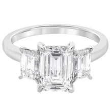 3.00 CT Emerald Lab-Grown Diamond | Ring | 14K White Gold | G-H Color | VS-SI Clarity