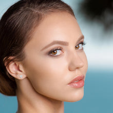 Womens | 0.25 CT Round Cut Lab Grown Diamond | Heart Shaped Stud | Sterling Silver | I-J-I1