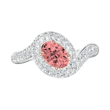 1.75 CT Oval/Round Lab-Grown Diamond | Engagement Ring | 14K Two Tone Gold | G Color | VS Clarity